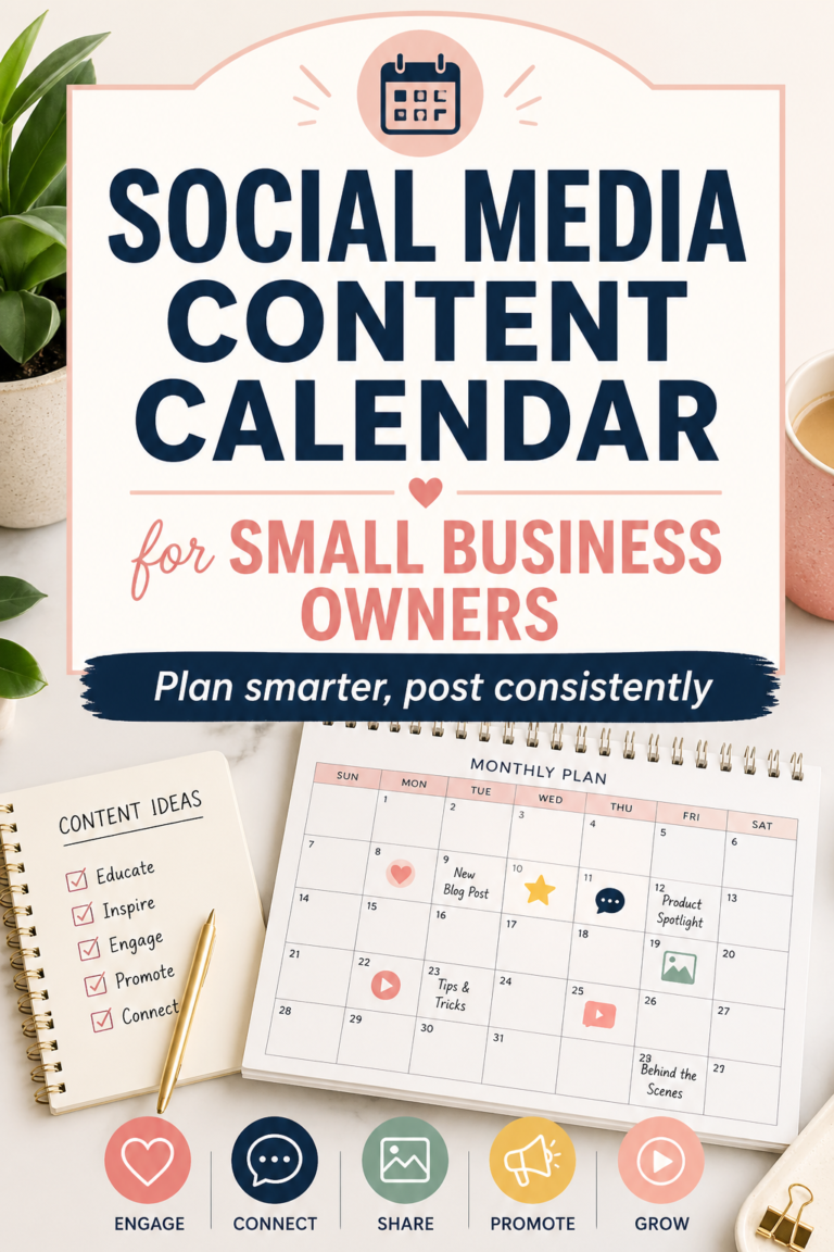 Social Media Content Calendar for Small Business Owners