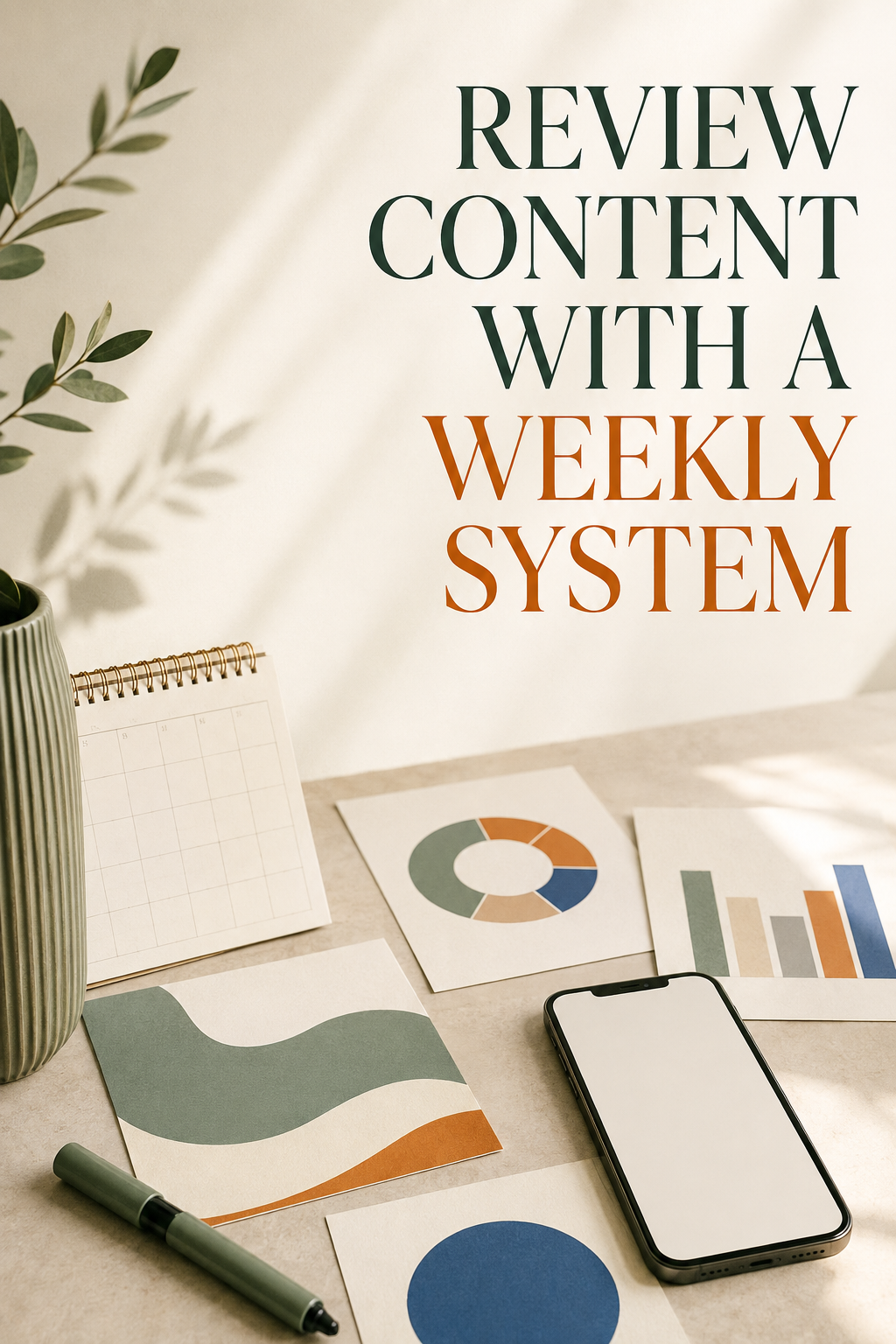 Weekly social media content performance review workspace