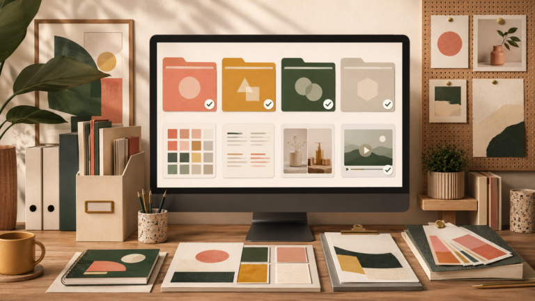 Brand asset library for small businesses